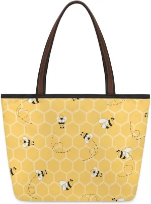 Honeybee Hive Tote Bag for Women Womens Handbags Tote Bag for Work Shopping Travel Beach