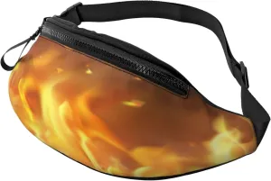 Hot Burning Fire Fanny Pack, Crossbody Waist Packs for Women Men Waist Bags with Adjustable Strap for Travel Running Hiking Sport