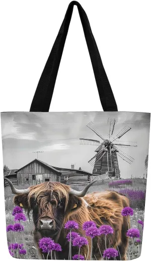 Hummingbird Canvas Tote Bag,Lovely Bird Wildlife Beach Bag Floral Botanical Jungle Leaf Grocery Shoulder Bag