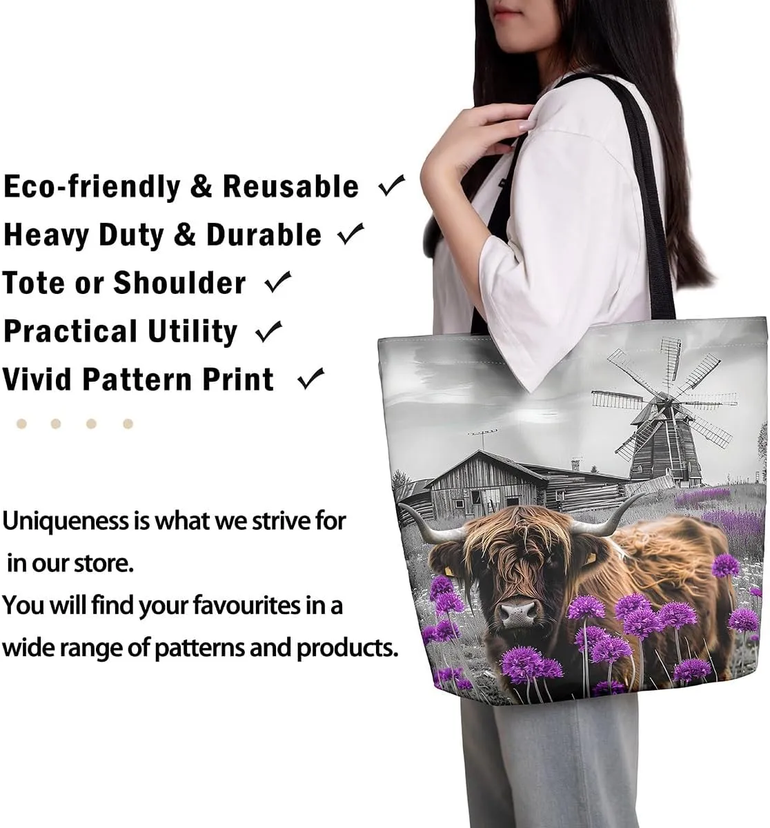 Hummingbird Canvas Tote Bag,Lovely Bird Wildlife Beach Bag Floral Botanical Jungle Leaf Grocery Shoulder Bag