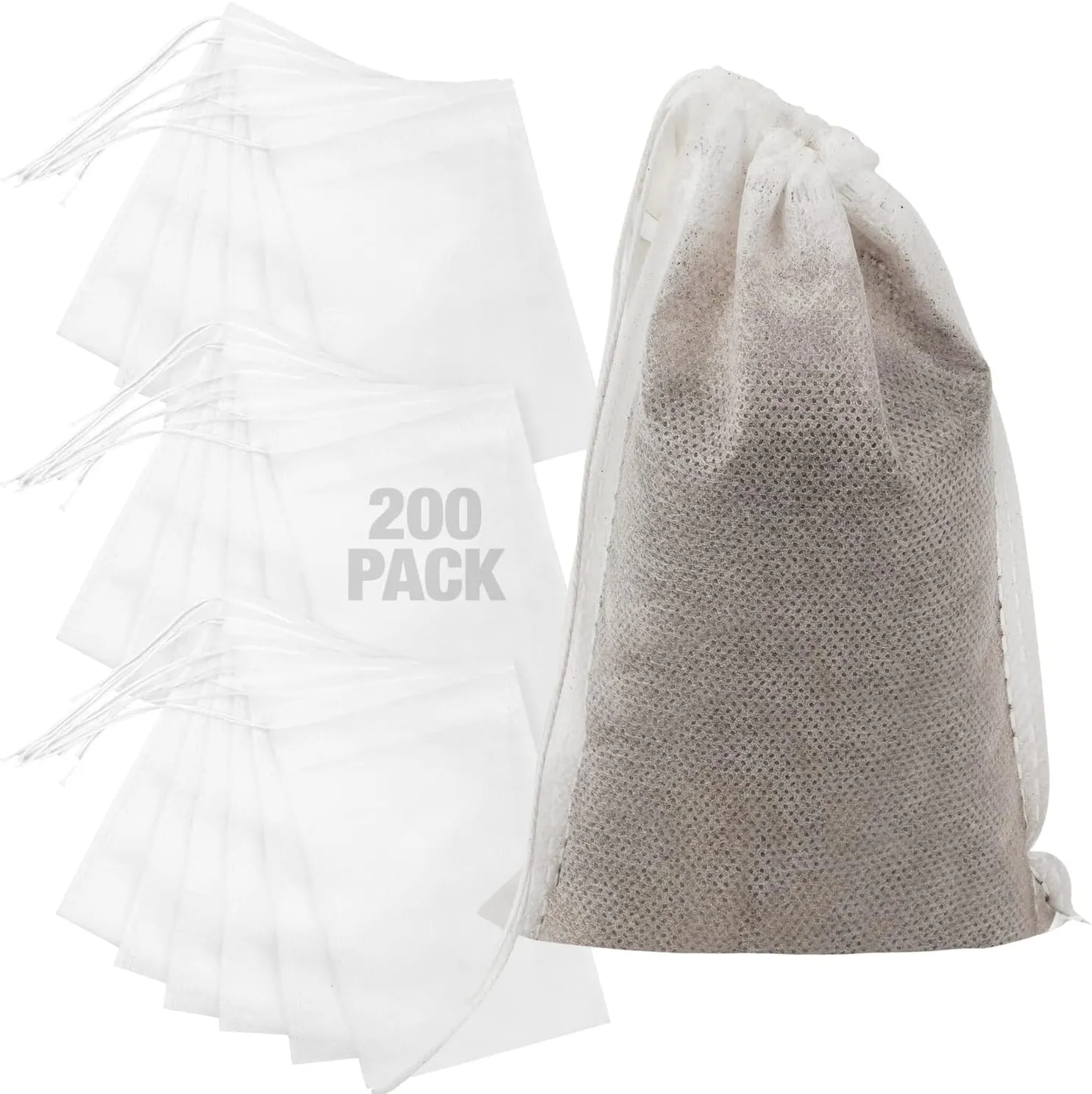 IMPRESA No Mess French Press & Cold Brew Filter Bags – Disposable 200-Pack for Mason Jar, Tea & Coffee