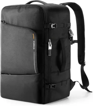 Inateck 42L Multiple Anti-theft Protections Carry on Travel Laptop Backpack, Splash-resistant Large Capacity Hand Cabin Luggage, Compatible with 17 Inch Laptop, Black