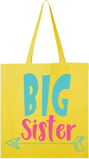 inktastic Big Sister, Older Sister, Arrow, Sibling, Family Tote Bag