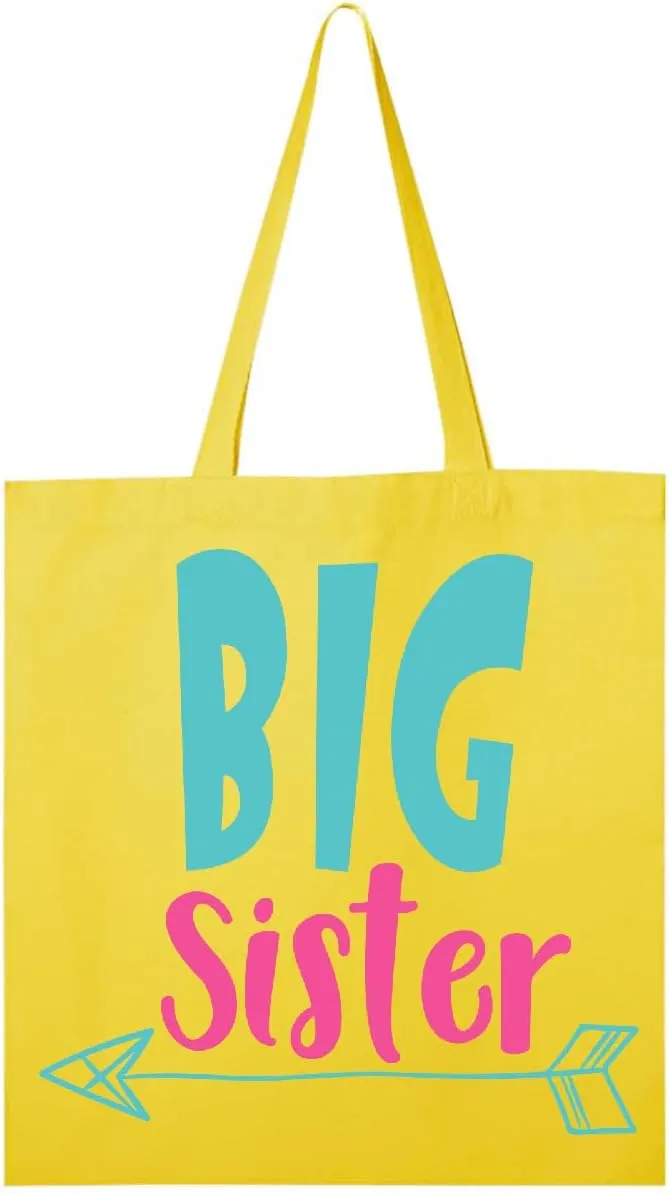 inktastic Big Sister, Older Sister, Arrow, Sibling, Family Tote Bag