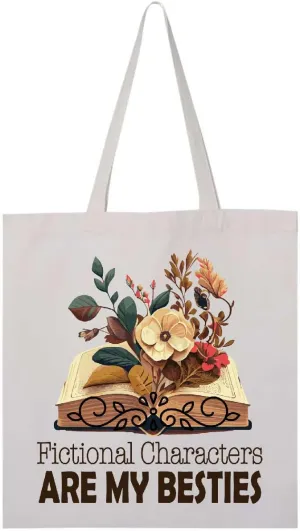 inktastic Funny Bookworm Fictional Characters Quote Tote Bag