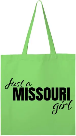 inktastic Just a Missouri Born and Raised Tote Bag