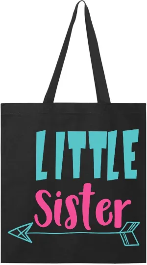 inktastic Little Sister, Younger Sister, Arrow, Sibling Tote Bag