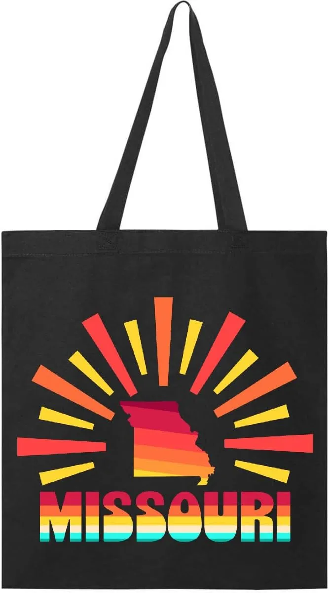 inktastic Missouri with Retro Sunset Tote Bag