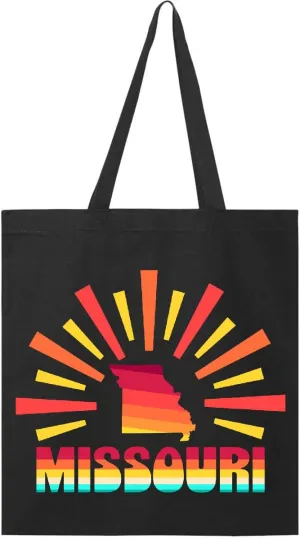 inktastic Missouri with Retro Sunset Tote Bag