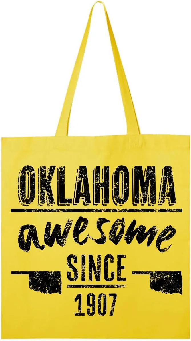 inktastic Oklahoma Awesome Since 1907 Tote Bag