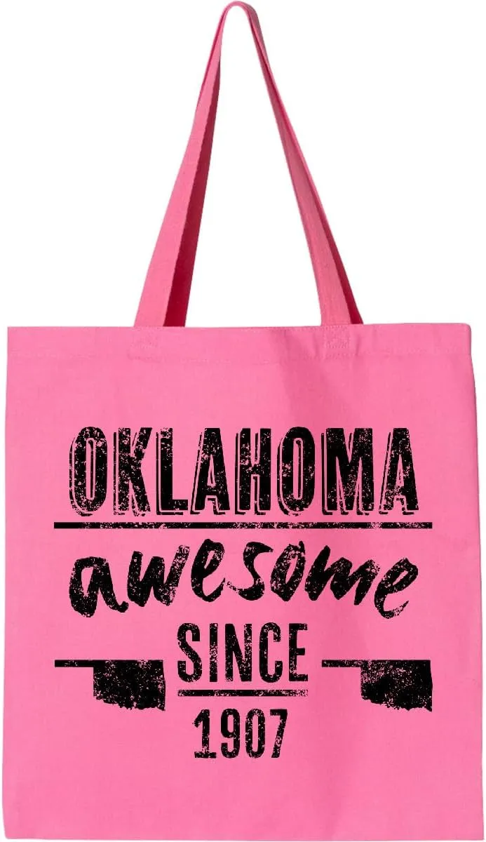 inktastic Oklahoma Awesome Since 1907 Tote Bag