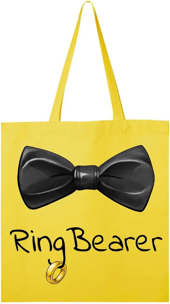 inktastic Ring Bearer- Black Bow Tie Tote Bag