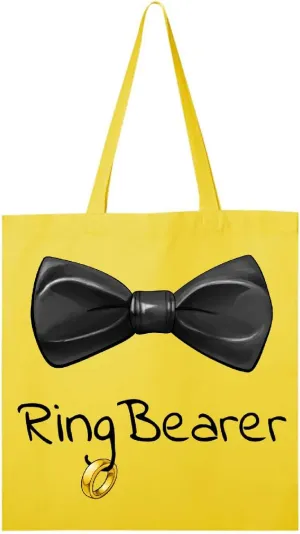inktastic Ring Bearer- Black Bow Tie Tote Bag