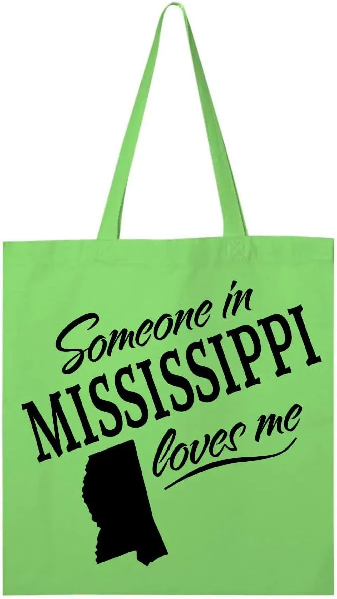 inktastic Someone in Mississippi Loves Me Tote Bag