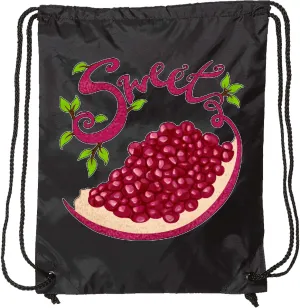 inktastic Sweet Pomegranate Drawstring Bag Black 2d861