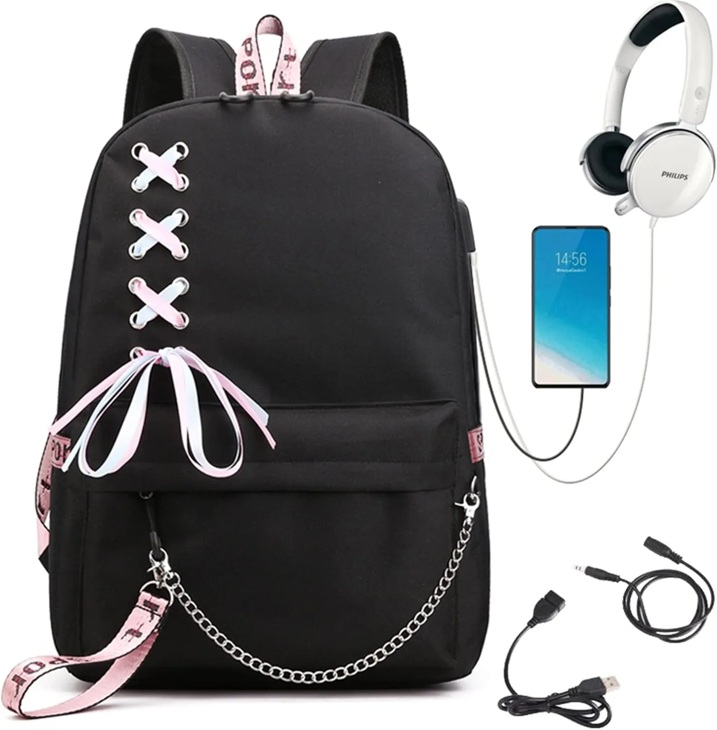 ISaikoy Anime Toilet-bound Hanako-kun Backpack Shoulder Bag Bookbag Student School Bag Daypack Satchel 1