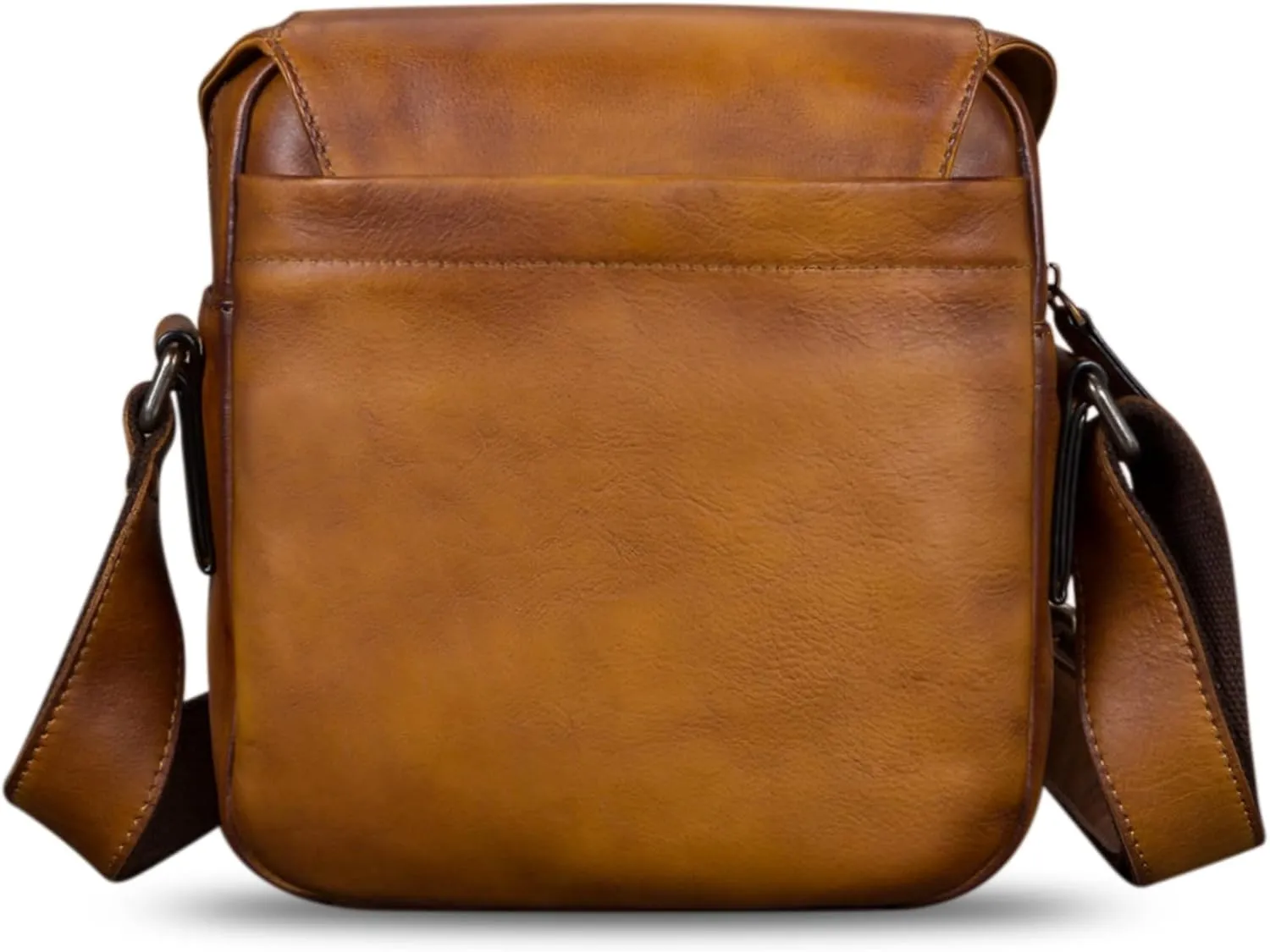 IVTG Genuine Leather Messenger Bag for Men Crossbody Shoulder Bag Satchel Casual Sling Daypack Work Business Daily Purse