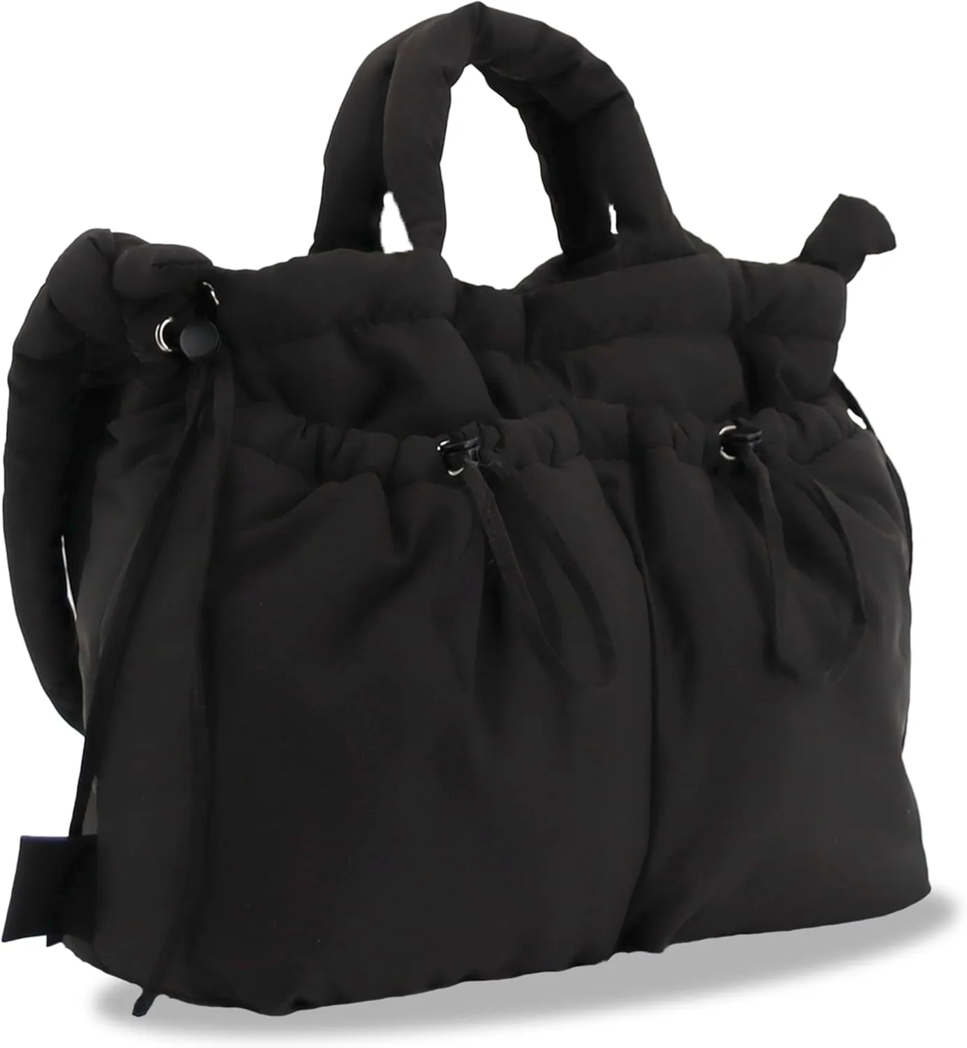J World New York Quilted Puffer Tote Bag for Women. Puffy Shoulder Handbag Converts to Puff Backpack