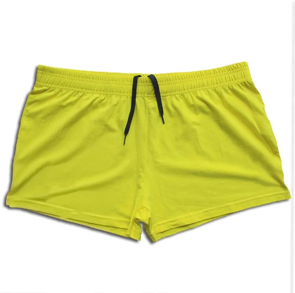 JEEING GEAR Men's Bodybuilding Gym Workout Fitness Shorts 3" Inseam inch Cotton Without Pocket
