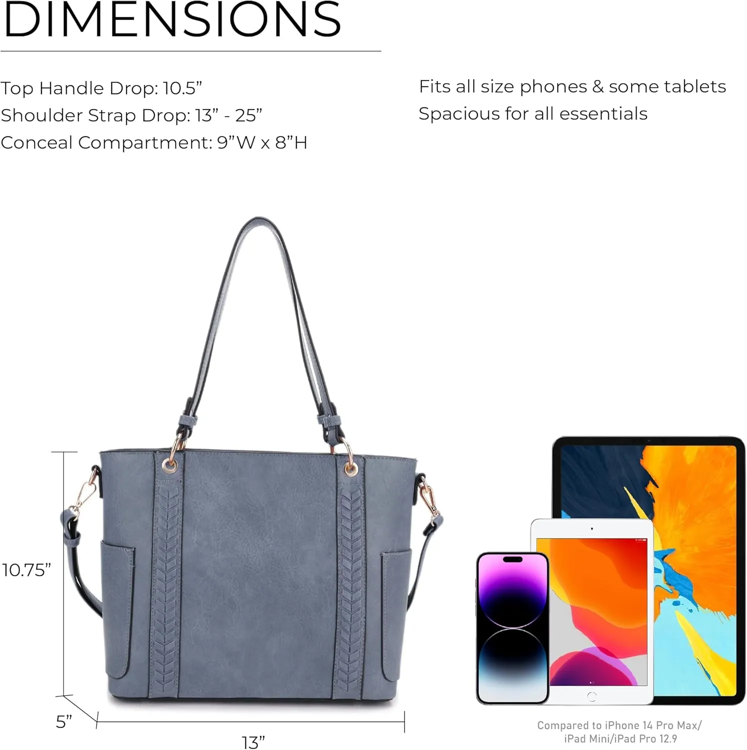 JESSIE & JAMES | Austin Whipstitching Concealed Carry Tote Bag with Lock and Key, Top Handle CCW Purse