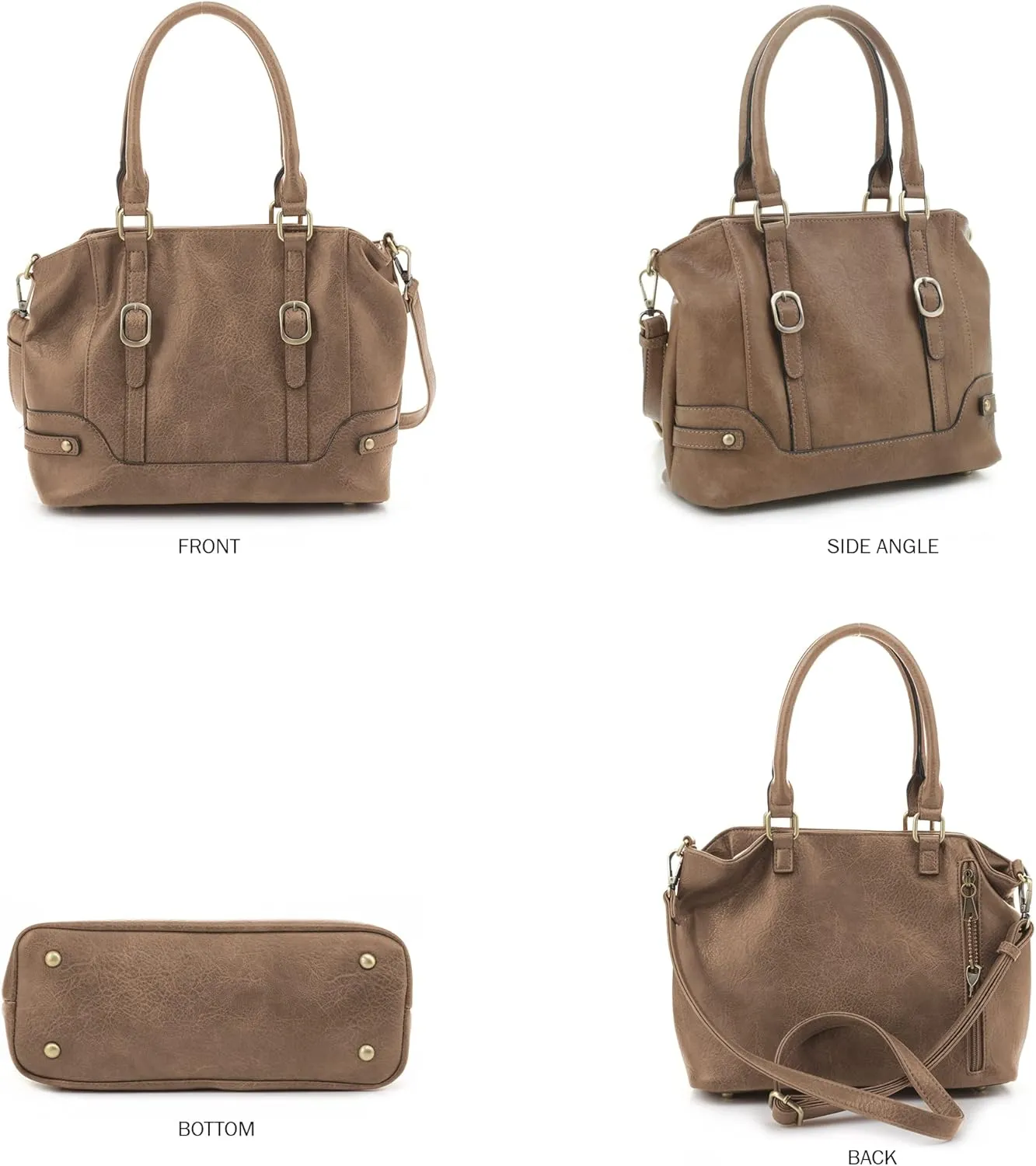 JESSIE & JAMES Elena Concealed Carry Satchel Purse Top Handle Shoulder Tote Bags For Women with Lock and Key