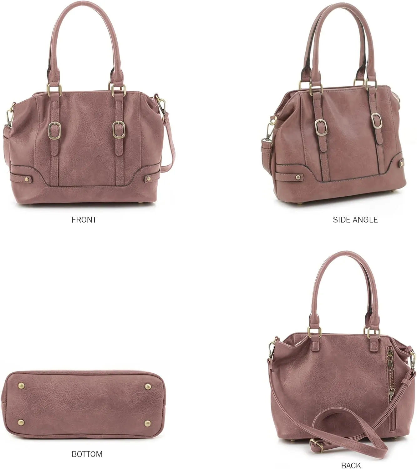 JESSIE & JAMES Elena Concealed Carry Satchel Purse Top Handle Shoulder Tote Bags For Women with Lock and Key