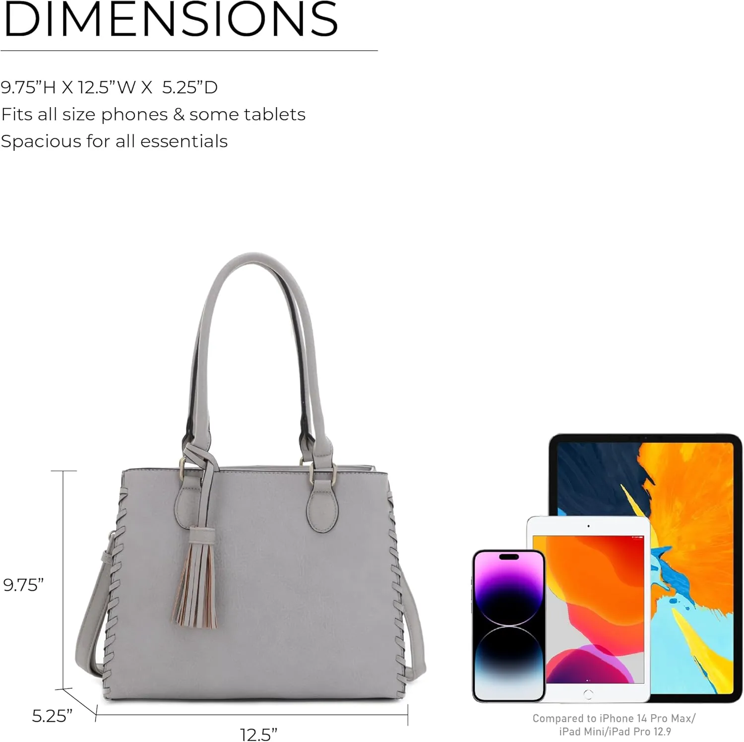 JESSIE & JAMES | Lioness Concealed Carry Satchel Bag with Tassel, Top Handle Purse with Crossbody Shoulder Strap