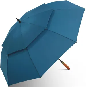 JITEM 53 Inch Golf Umbrella Large Windproof Umbrella Automatic Open Oversize Rain Umbrella Vented Double Canopy Stick Umbrella for Business
