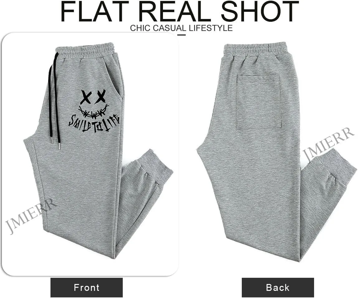 JMIERR Mens Sweatpants Tapered Gym Running Workout Pants Athletic Drawstring Joggers with Pockets