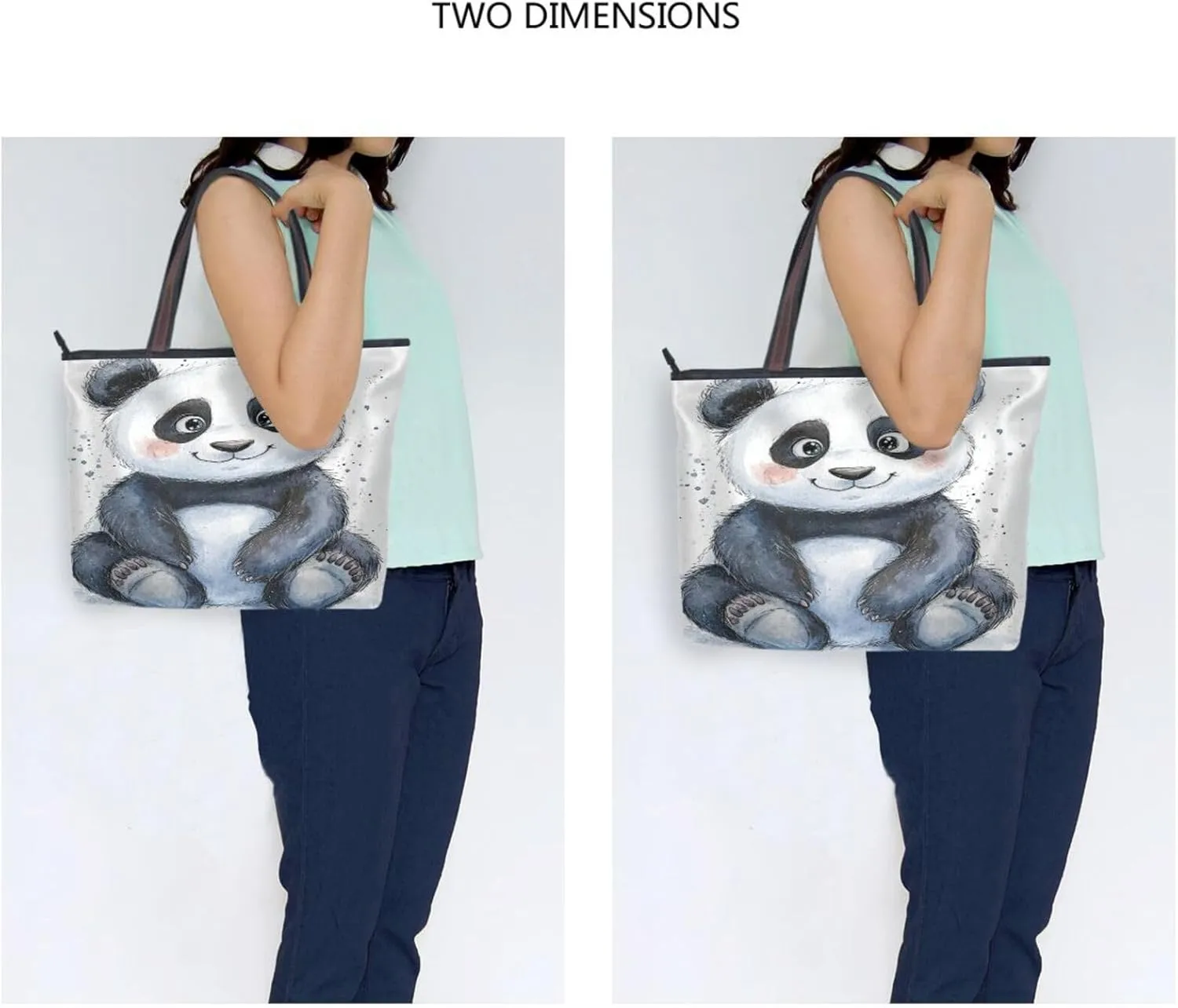JSTEL Tote Bag for Women with Zipper,Polyester Tote Purse Holiday Tote Bag Work Handbag Women Gift