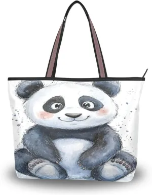 JSTEL Tote Bag for Women with Zipper,Polyester Tote Purse Holiday Tote Bag Work Handbag Women Gift
