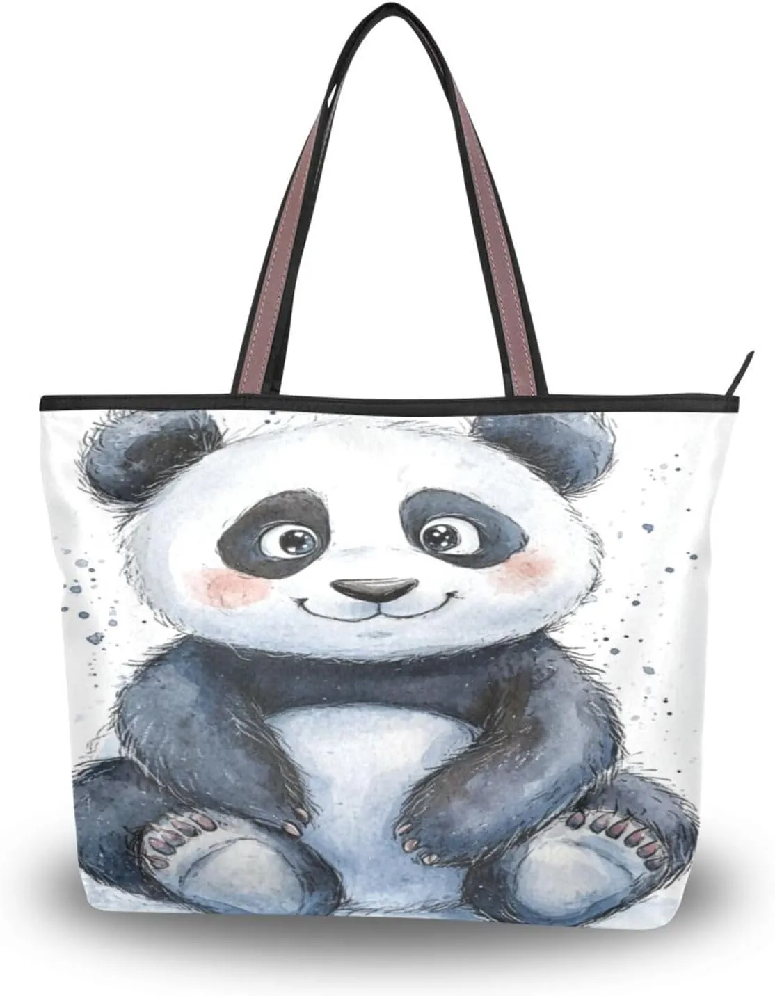JSTEL Tote Bag for Women with Zipper,Polyester Tote Purse Holiday Tote Bag Work Handbag Women Gift