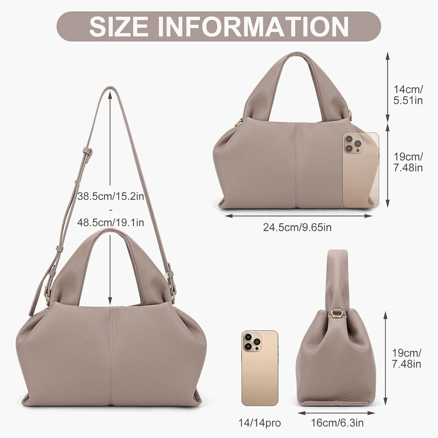 Juoxeepy Crossbody Bag Purse Satchel Handbag for Women Shoulder Bag Chic Dumpling Cloud Bag Clutch Purse