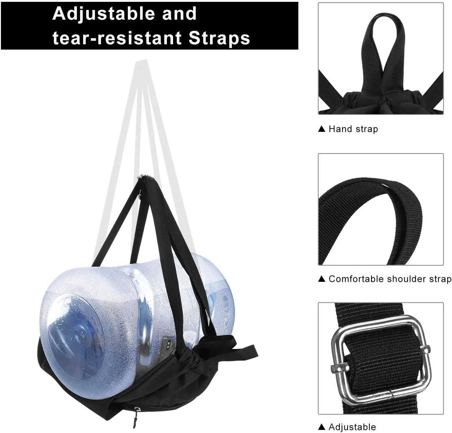 KAMO Drawstring Backpack Bag - Sport Swimming Yoga Backpack with Shoe Compartment, Two Water Bottle Holder for Men Women Large String Backpack Athletic Sackpack for Travel