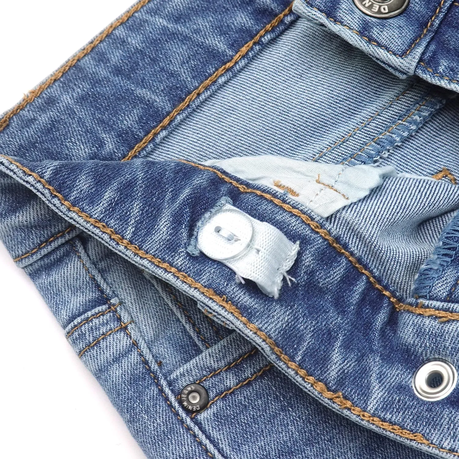 KIDSCOOL SPACE Girls Flared Denim Pants, 18M-14T Wide Age Ranges Elastic Waistband Inside Stretchy Slim Jeans