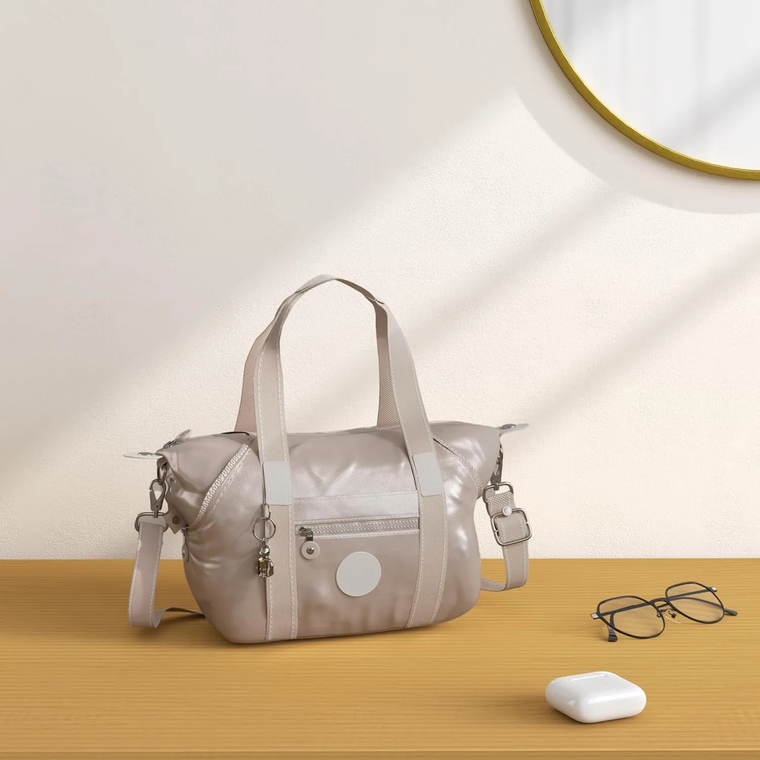 Kipling Satchel, Grey