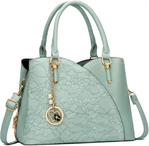 KKXIU Triple Compartments Purses and Handbags for Women Fashion Ladies Satchel Shoulder Top Handle Bag