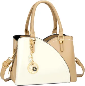 KKXIU Triple Compartments Purses and Handbags for Women Fashion Ladies Satchel Shoulder Top Handle Bag