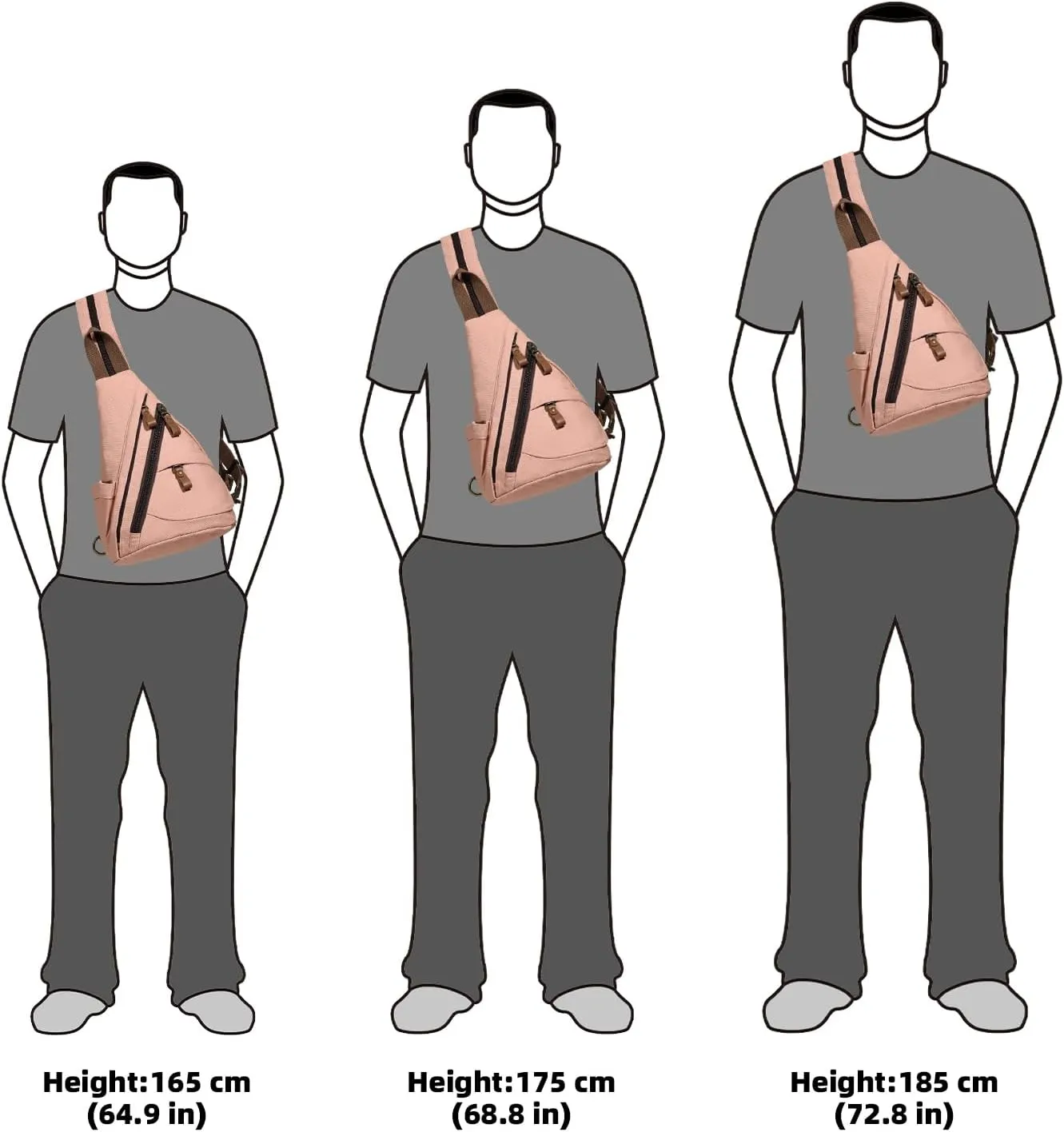KL928 Sling Bag - Small Crossbody Backpack Shoulder Casual Daypack Rucksack for Men Women