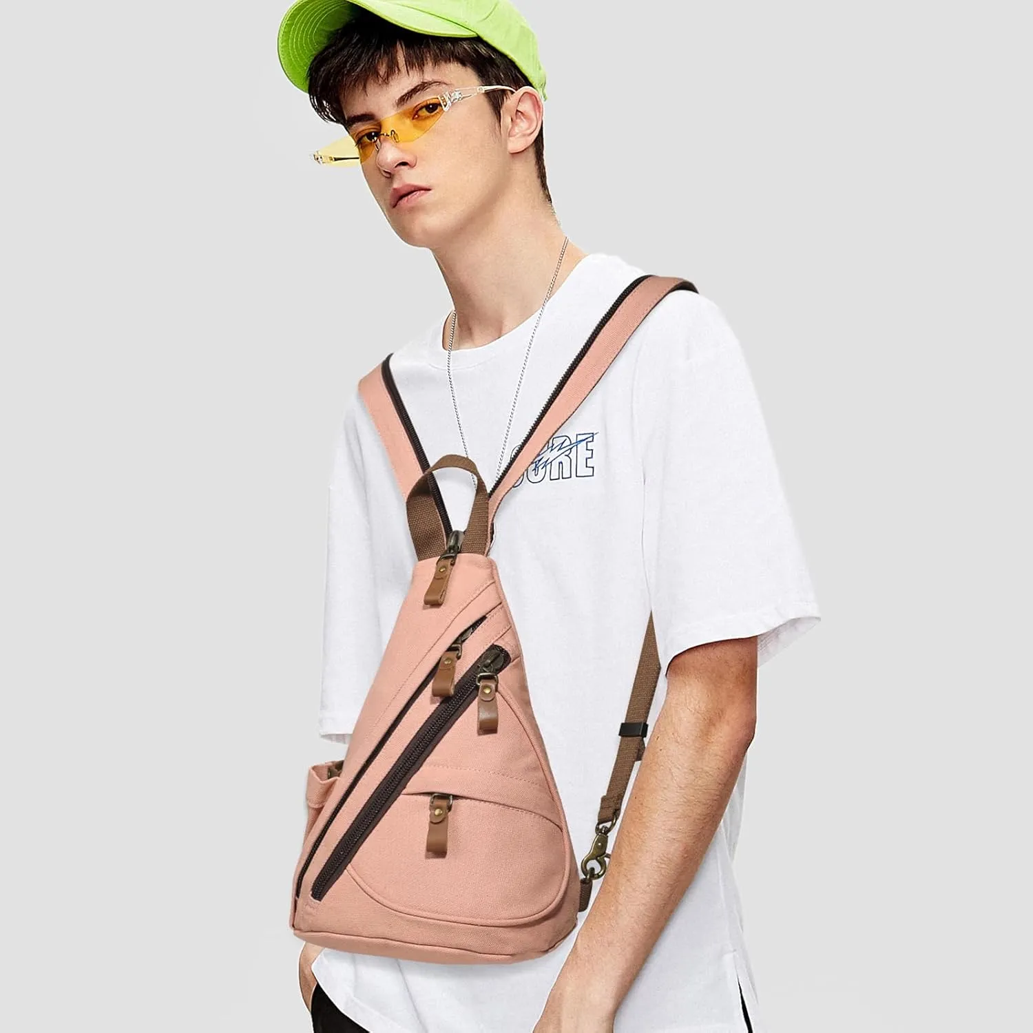 KL928 Sling Bag - Small Crossbody Backpack Shoulder Casual Daypack Rucksack for Men Women
