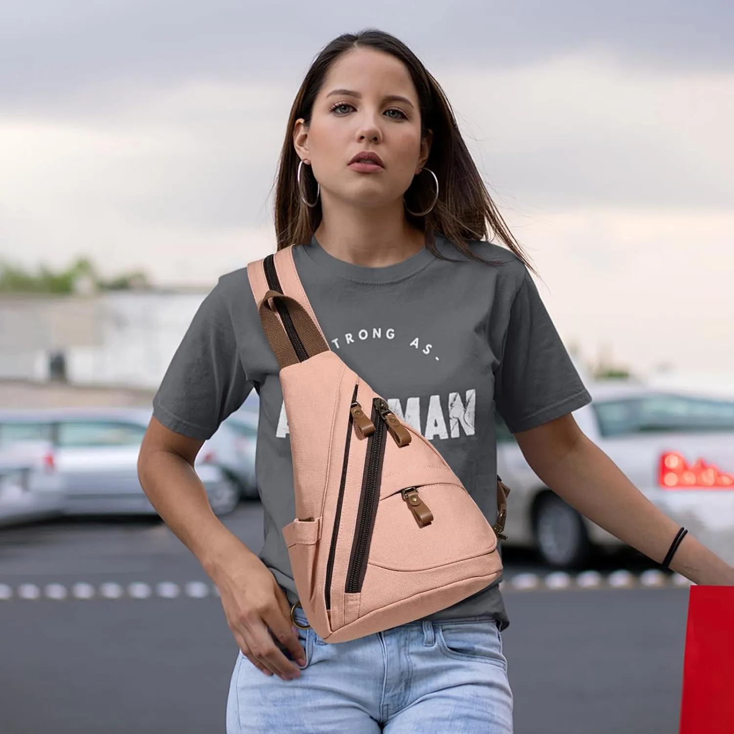 KL928 Sling Bag - Small Crossbody Backpack Shoulder Casual Daypack Rucksack for Men Women