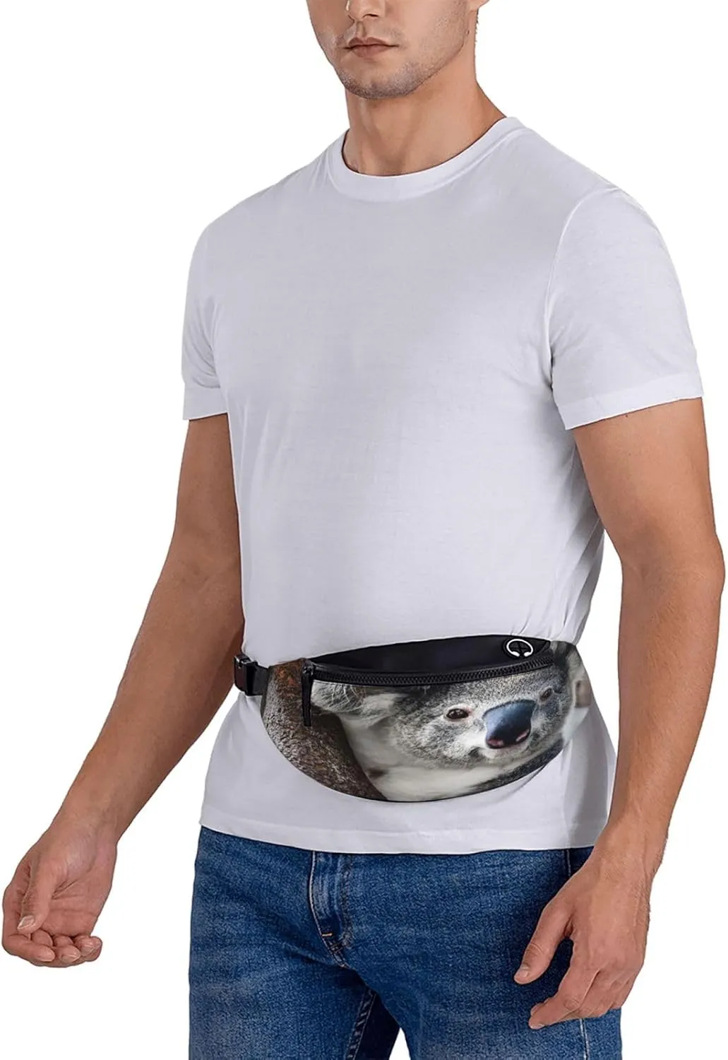 Koala Bear Fanny Pack, Crossbody Waist Packs for Women Men Waist Bags with Adjustable Strap for Travel Running Hiking Sport