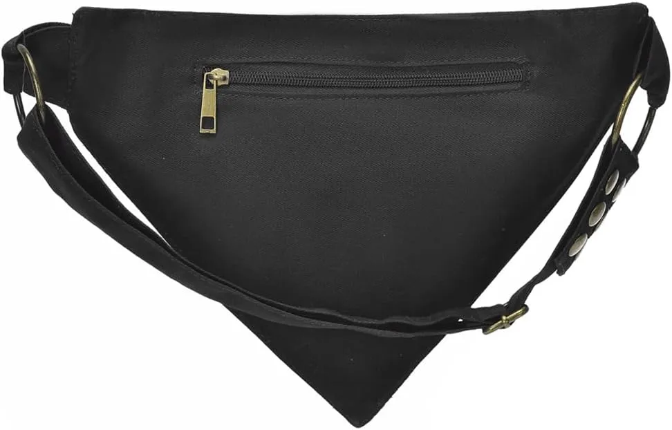 KPYWZER Cotton Waist Bag for Women Fanny Pack Renaissance Faire Festival Lace Utility Hip Belt Waist Bags Womens Travel Outdoors Black