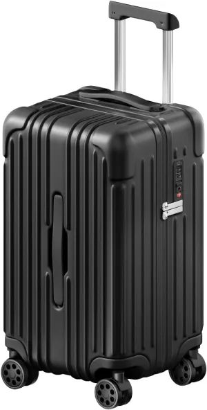 Krute Carry on Luggage PC ABS Suitcases with Double Spinner Wheels 22x14x9 Airline Approved Luggage with TSA Lock 20 Inch (Black)