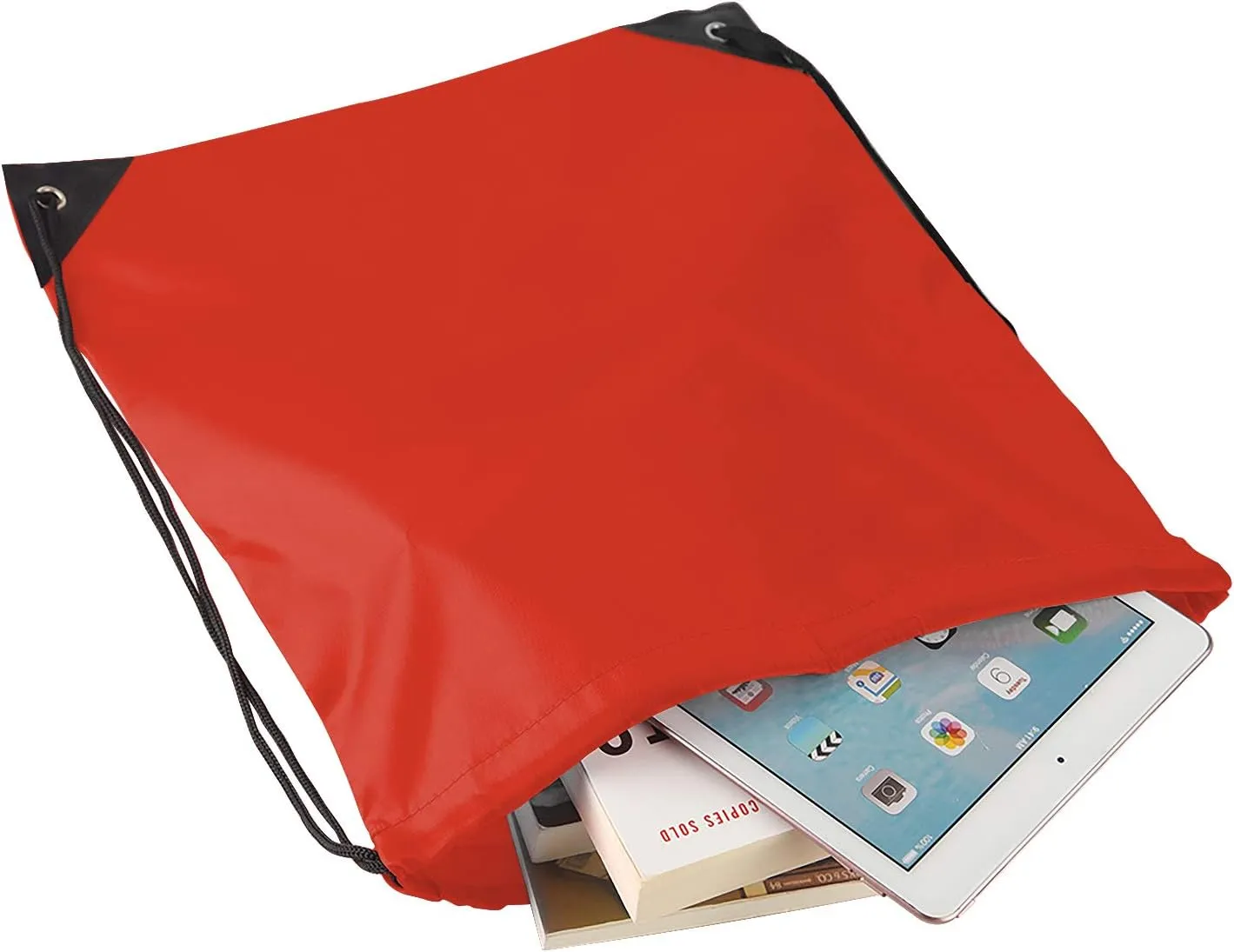 KUUQA 80Pcs Red Drawstring Backpack Bag Sack Drawstring Bags Bulk String Bags Storage Bags for Sport Gym Traveling