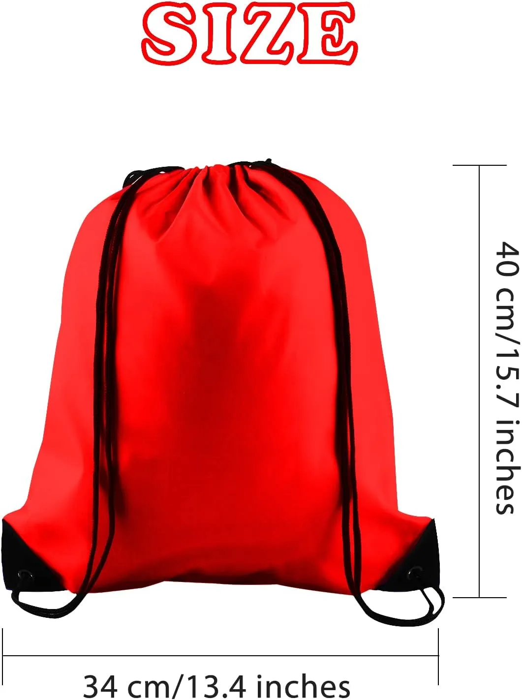 KUUQA 80Pcs Red Drawstring Backpack Bag Sack Drawstring Bags Bulk String Bags Storage Bags for Sport Gym Traveling