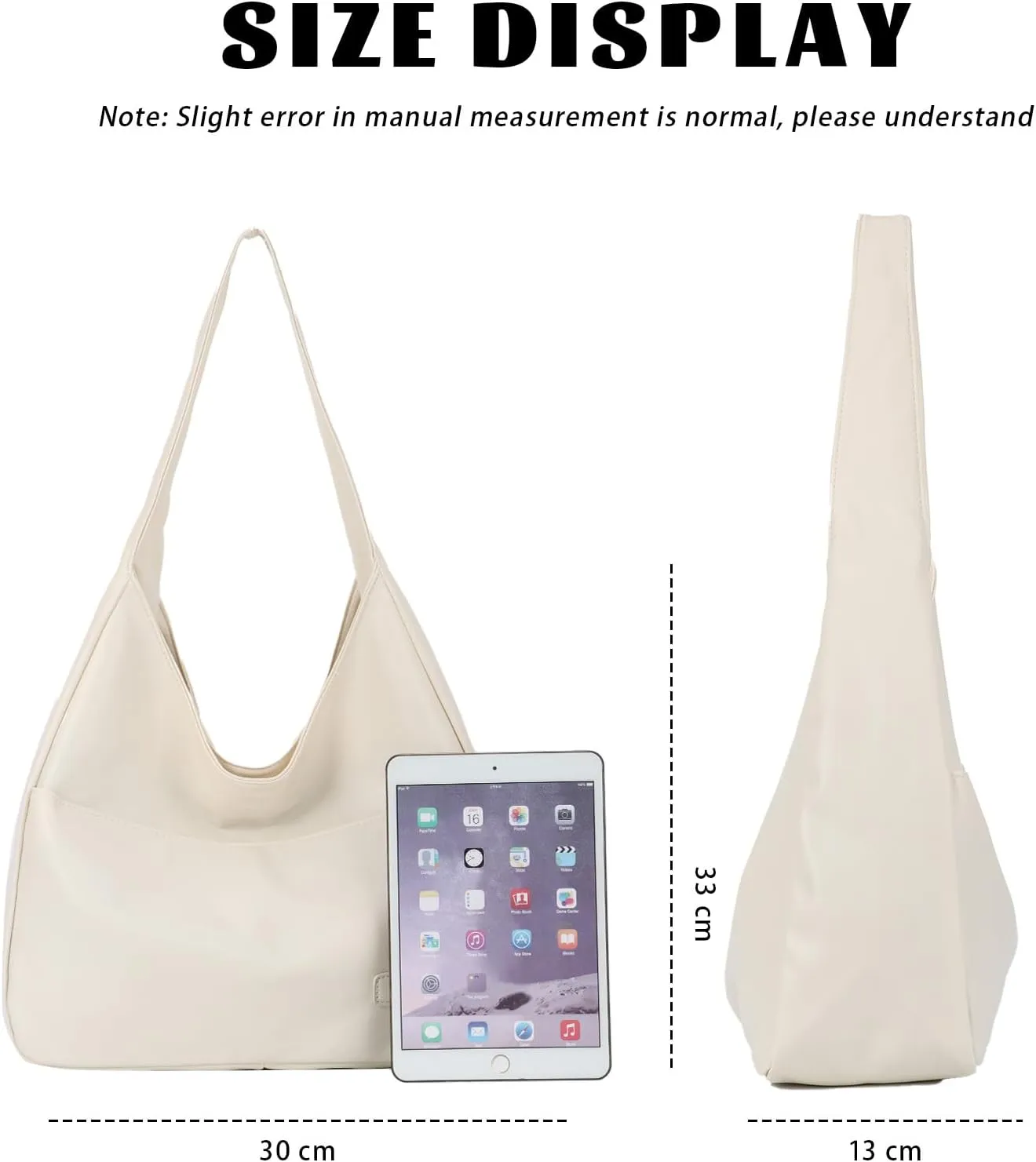 Lanpet Hobo Bag for Women, Vegan Leather Tote Bag Shoulder Bags Stylish Casual Trendy Large Capacity Handbags