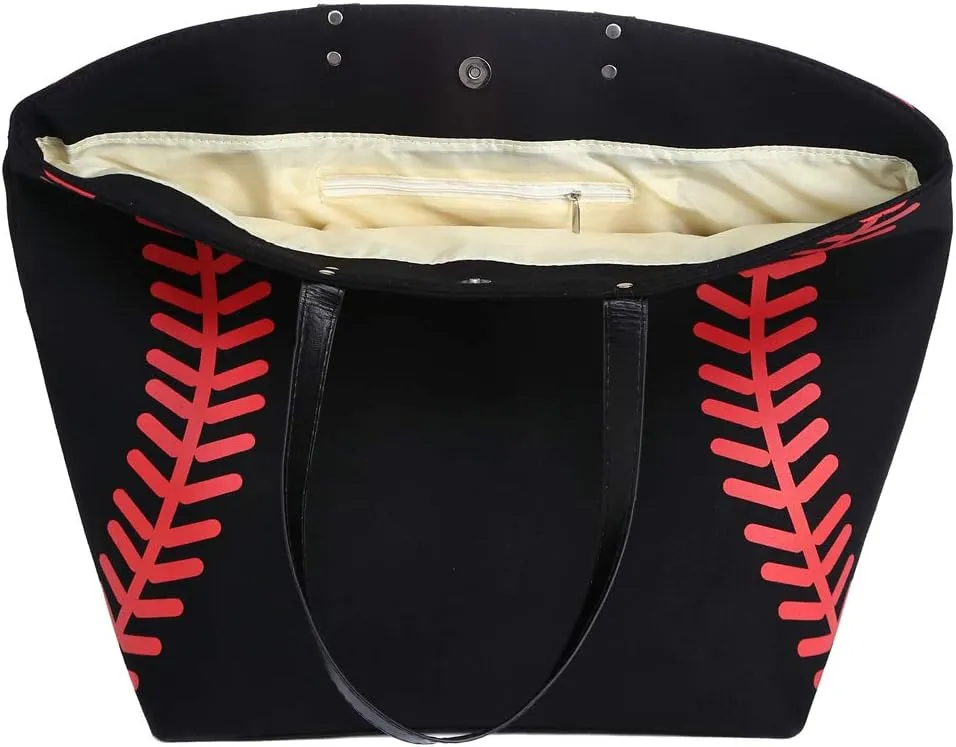Large Baseball Tote Bag Sports Prints Utility Tote Beach Bag Travel Bag