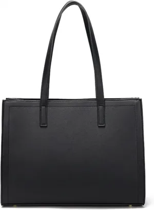 Large Laptop Tote for Women - Waterproof PU Leather Handbag Shoulder Satchel for Office Work Business