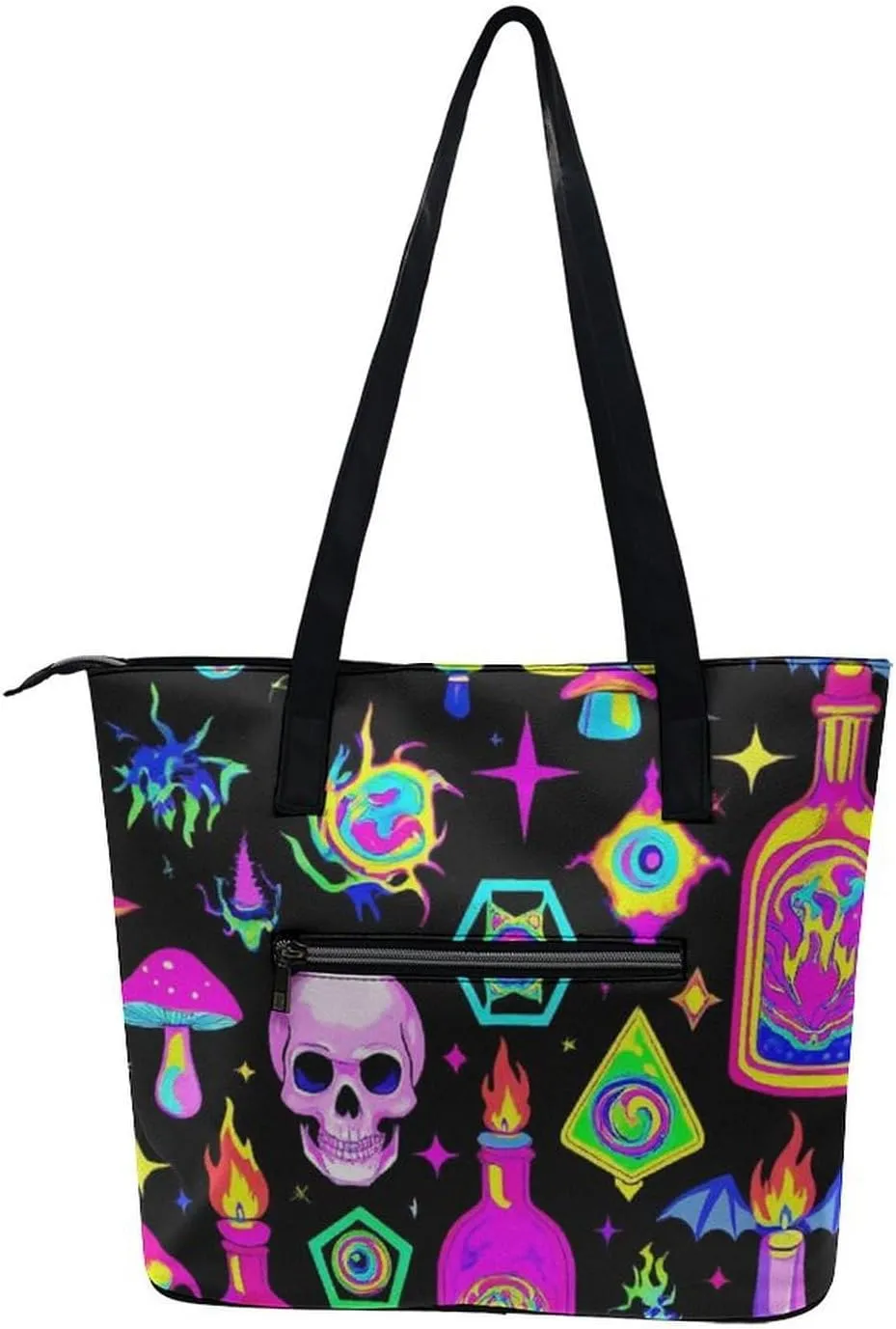 Large Leather Tote Bag Travel Work Daily Essentials Handbag For Women Men